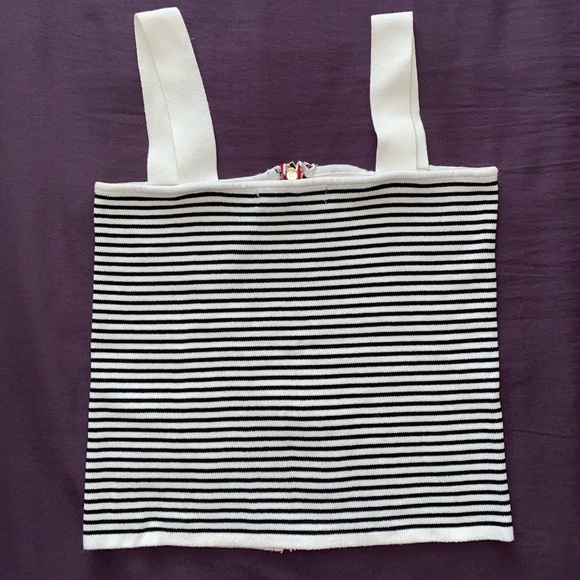 Chiwawameme Striped Zip Up Tank Top - Picture 4 of 7